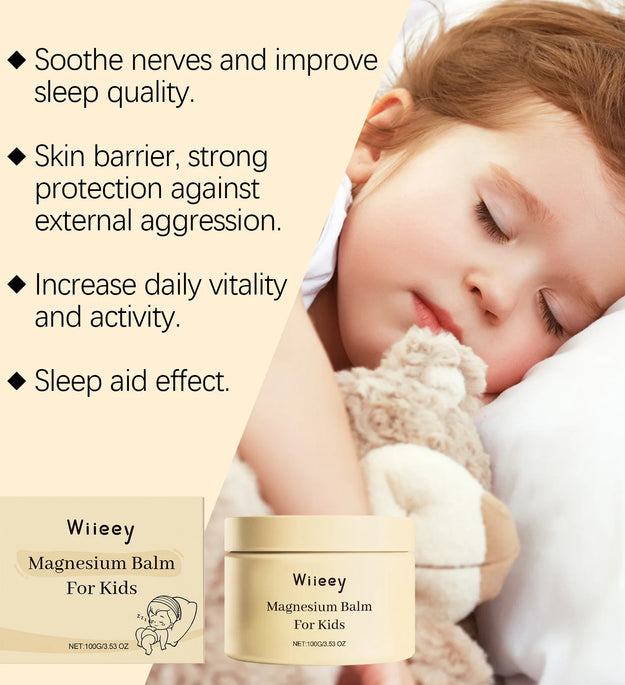 Magnesium Kids Cream Better Sleep Nourishing Moisturizing Lasting Fragrance Soothing Refreshing Relax Body Mind Magnesium Balm