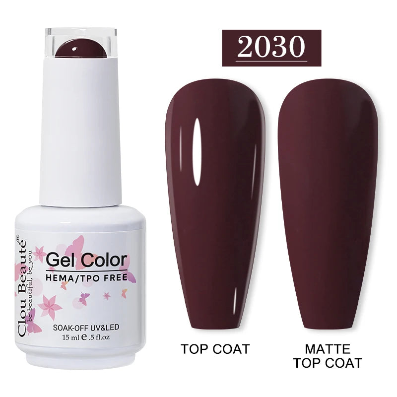 Clou Beaute 15ml HEMA TPO FREE Gel Nail Polish Vernis Semi Permanent UV Nail Art Varnish Lakiery Hybrydowe Manicure Gel Polish