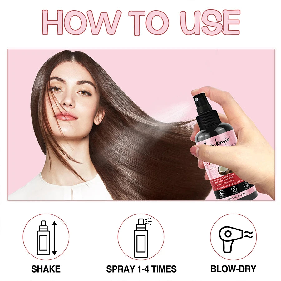 Thermal Protection Spray for Hair Heat Protector Serum Protect Hair From UV Damaged Moisturizing Hair-care Conditioner for Women - BlissFully