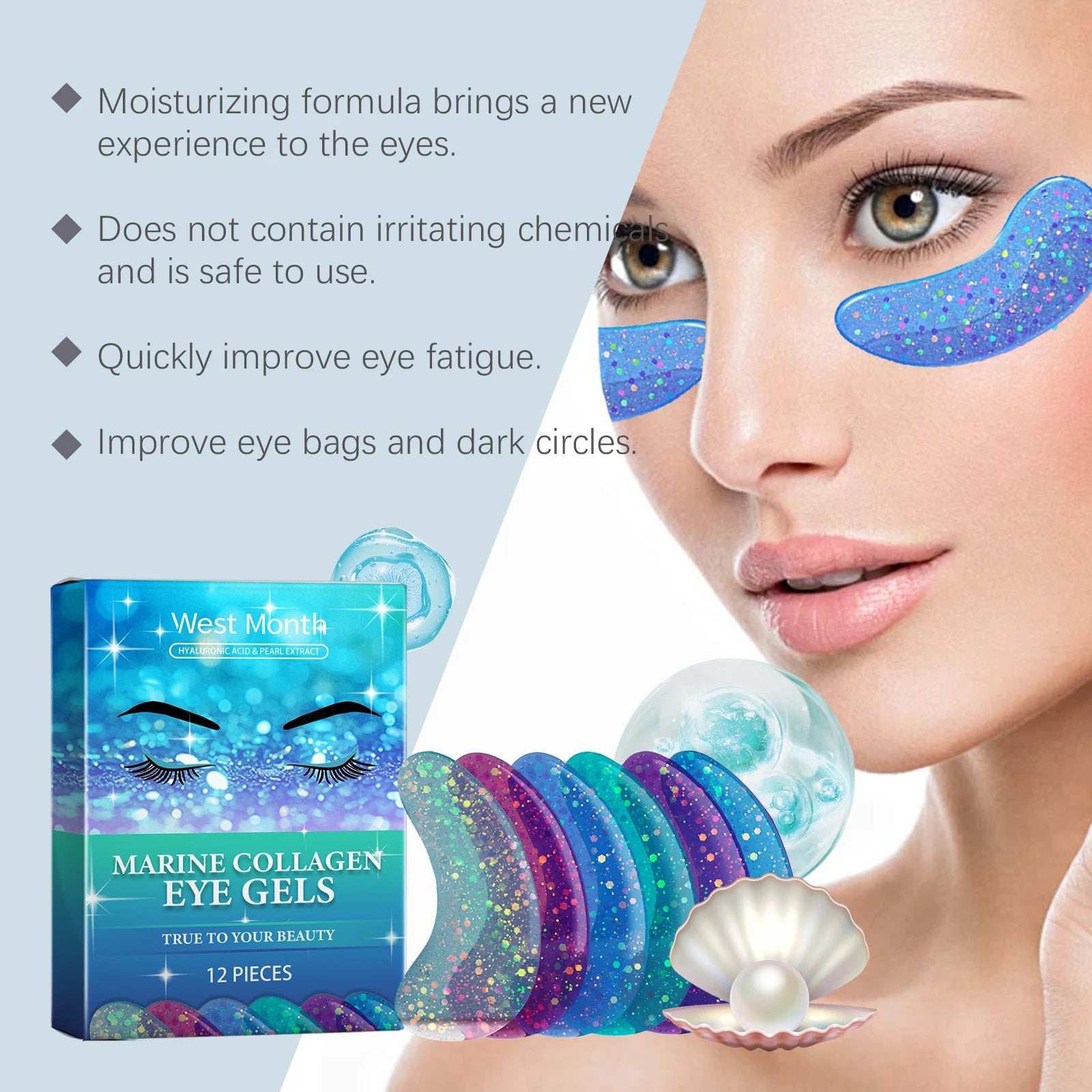 Moisturizing And Hydrating Eye Mask Gently Nourishes And Lightens Wrinkles Around The Eyes Leaving The Skin Smooth And Delicate
