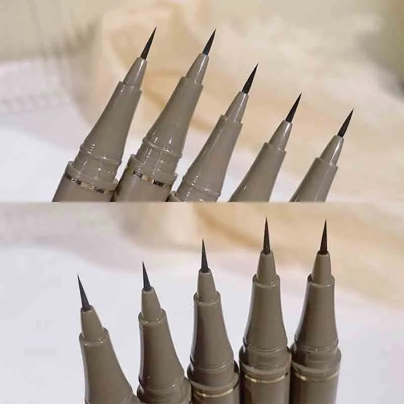 Slim eyeliner is waterproof, sweat-proof, long-lasting and non-smudged. Newbie brown eyeliner liquid pen