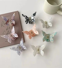 Super Fairy Three-Dimensional Butterfly Half-Tied Hair Back Of The Head Acetate Clip Hair Accessories For Women - BlissFully