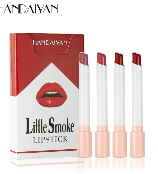 Handaiyan matte lipstick 4pcs/set velvet small cigarette lipstick set that is not easy to fade