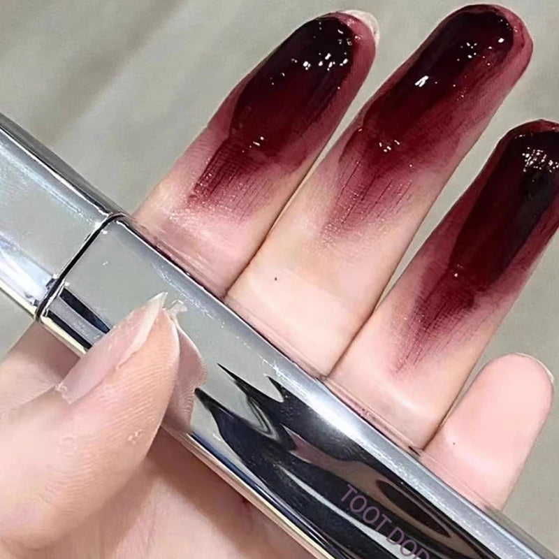 Silver Tube Five-color Clear Water Gloss Lip Gloss Moisturizing Mirror Crystal Jelly Lip Glaze Watery Texture Lip Tint Makeup