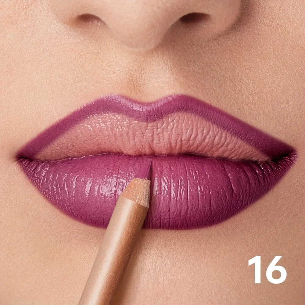 Matte Lip Liner Pencil Nude, Long-Lasting Waterproof, Smudge-Proof, Precise Outline, Smooth Creamy Formula