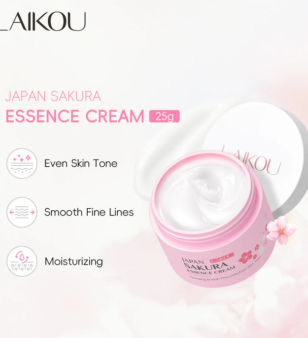 Laikou Sakura Essence Face Cream Anti-aging Remove Wrinkles Rich Cream Moisturizing Facial Serum Day Cream Winter Skincare