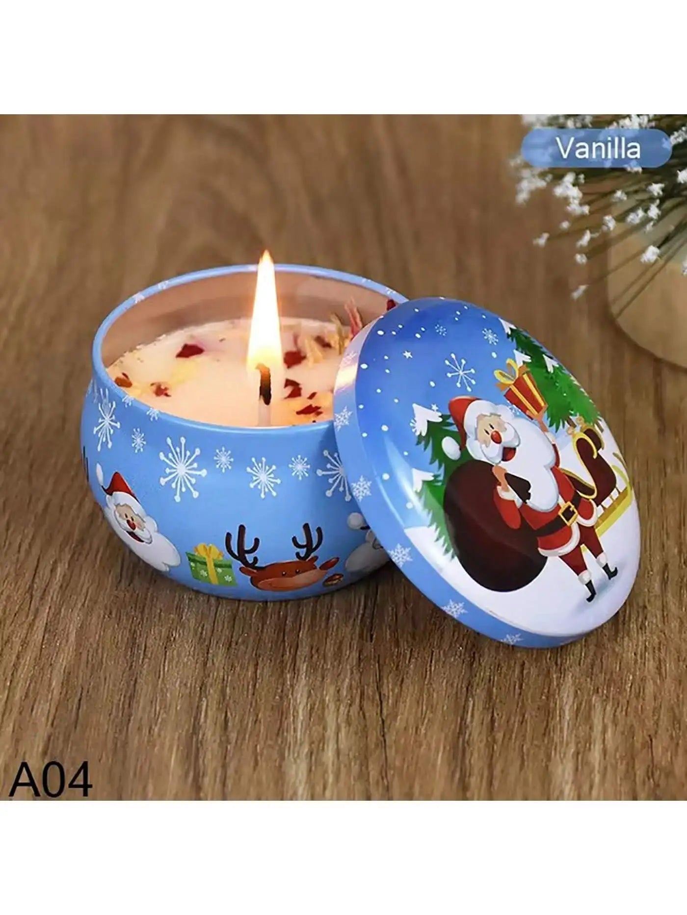 Christmas Aromatherapy Candles Santa Claus Snowmen Tin Cans Candle Christmas Decoration For Home Xmas New Year 2025 Navidad