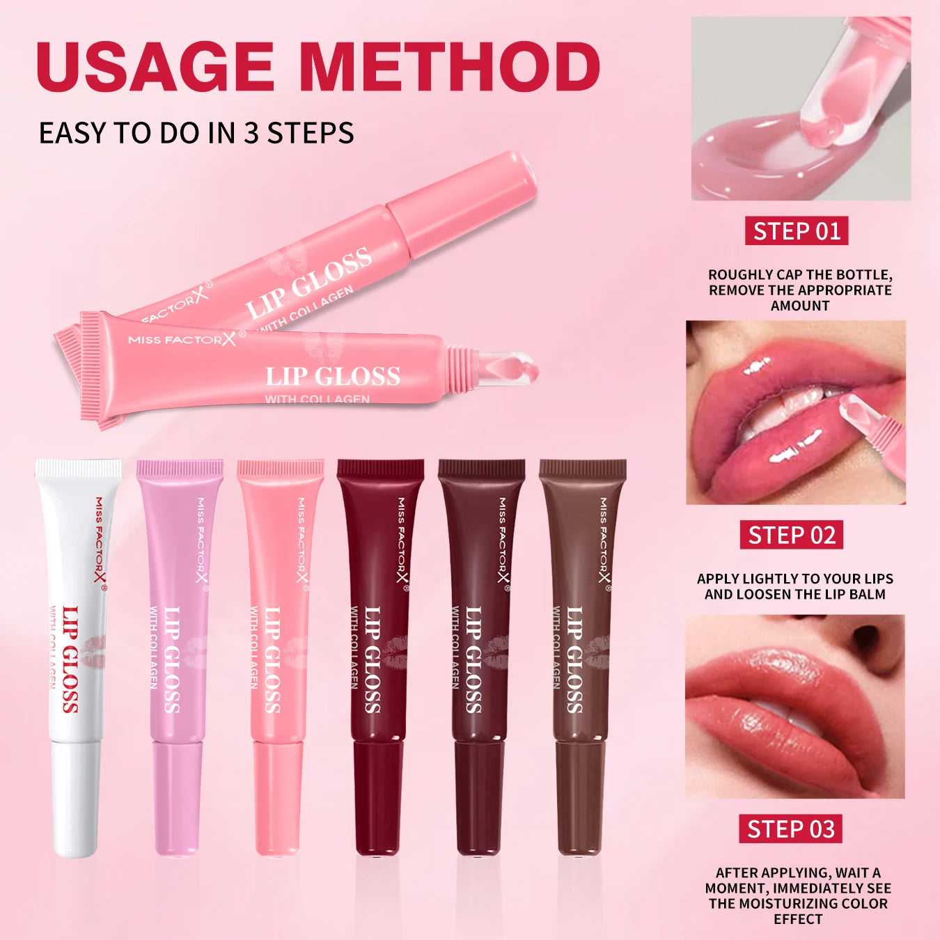 Premium gift set 24PCS/box Lip gloss set Long-lasting moisturizing Lip color modification Perfect gift for women Valentine’s Day