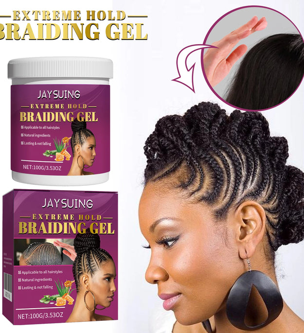 Styling Braiding Gel Wax Carbomer Long Lasting Strong Hold Pomade Anti-Frizz Smooth Hair Finishing Shaping Hair Edge Control