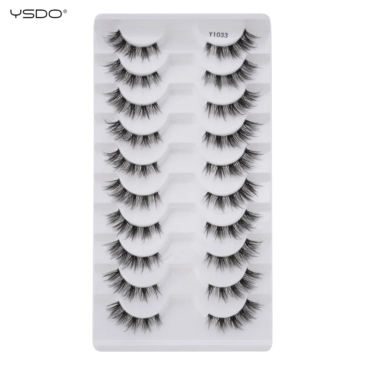 YSDO Natura Cat Eye Lashes 3/10 Pairs Faux 3d Mink Eyelashes Reusable Fake Eyelashes Tools Soft Wispy False Lashes maquillaje