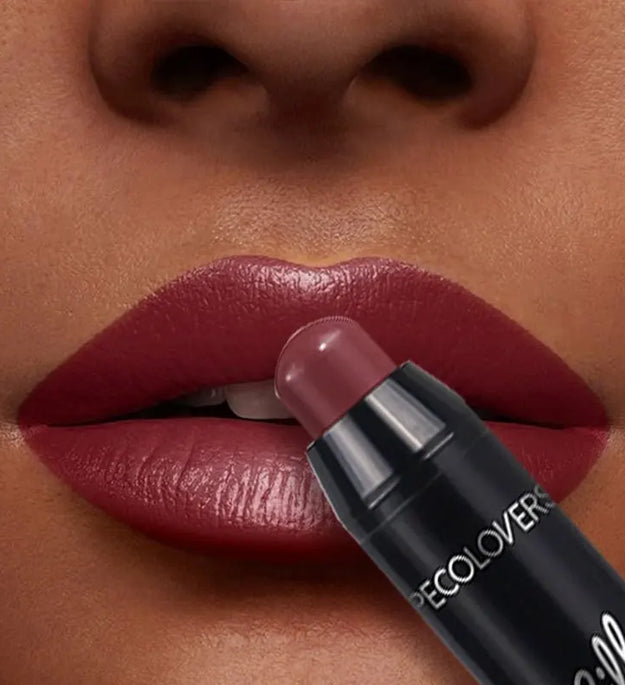 Matte Lipstick Pencil Waterproof Long Lasting Non-Stick Cup Lip Stain Tint Cosmetic Nude Lipstick Pen Makeup Maquillage