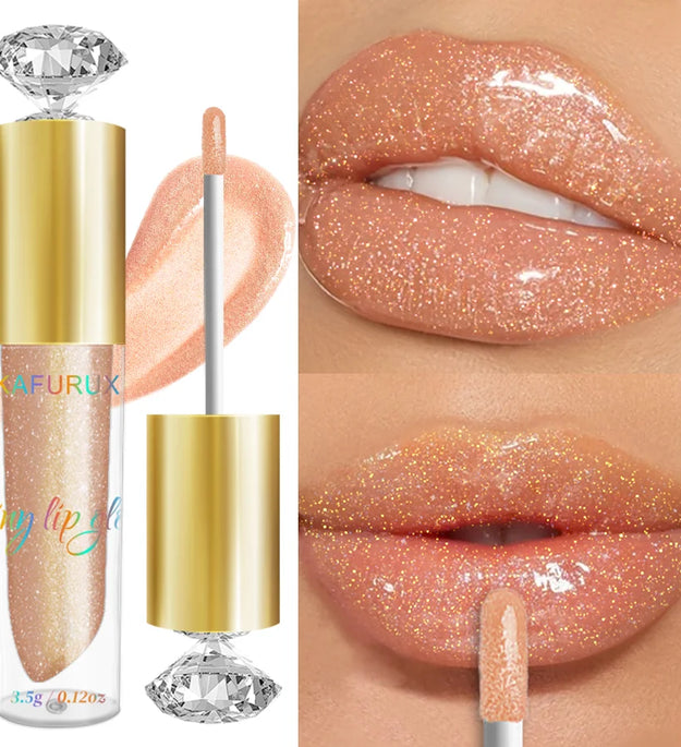 9 Colors Moisturizing Diamond Shimmer Glitter Lip Gloss Makeup Sparkling Glitter Liquid Lipstick  Pearl Lip Gloss Sexy Lip