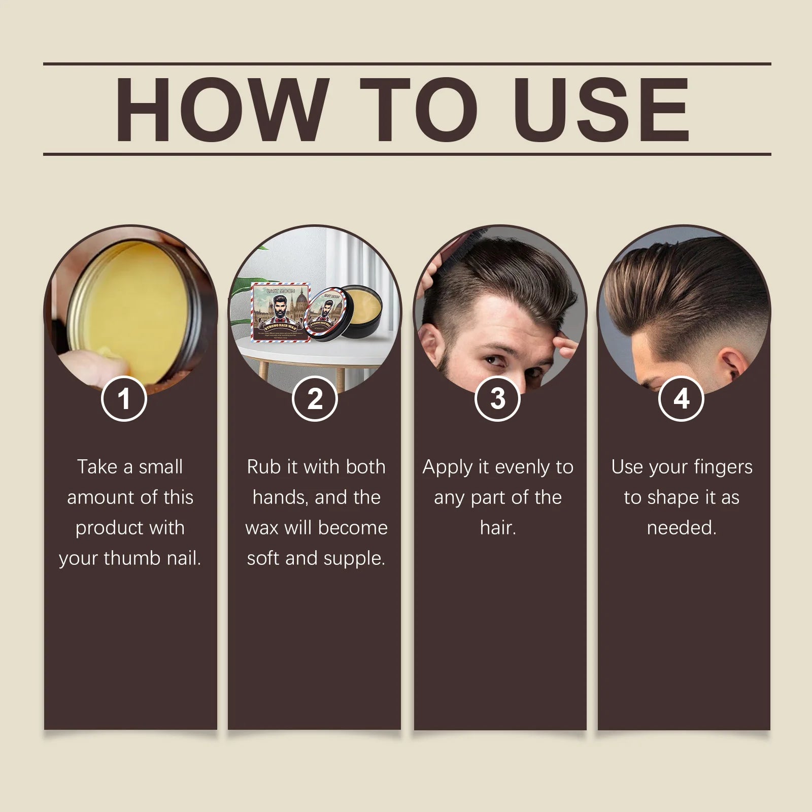 Long Lasting Stying Wax Fluffy Hair Pomade Wax Keep Hair Oil Edge Control Barbershop Tools Salon Hairdressing Mud Hair Styling - BlissFully