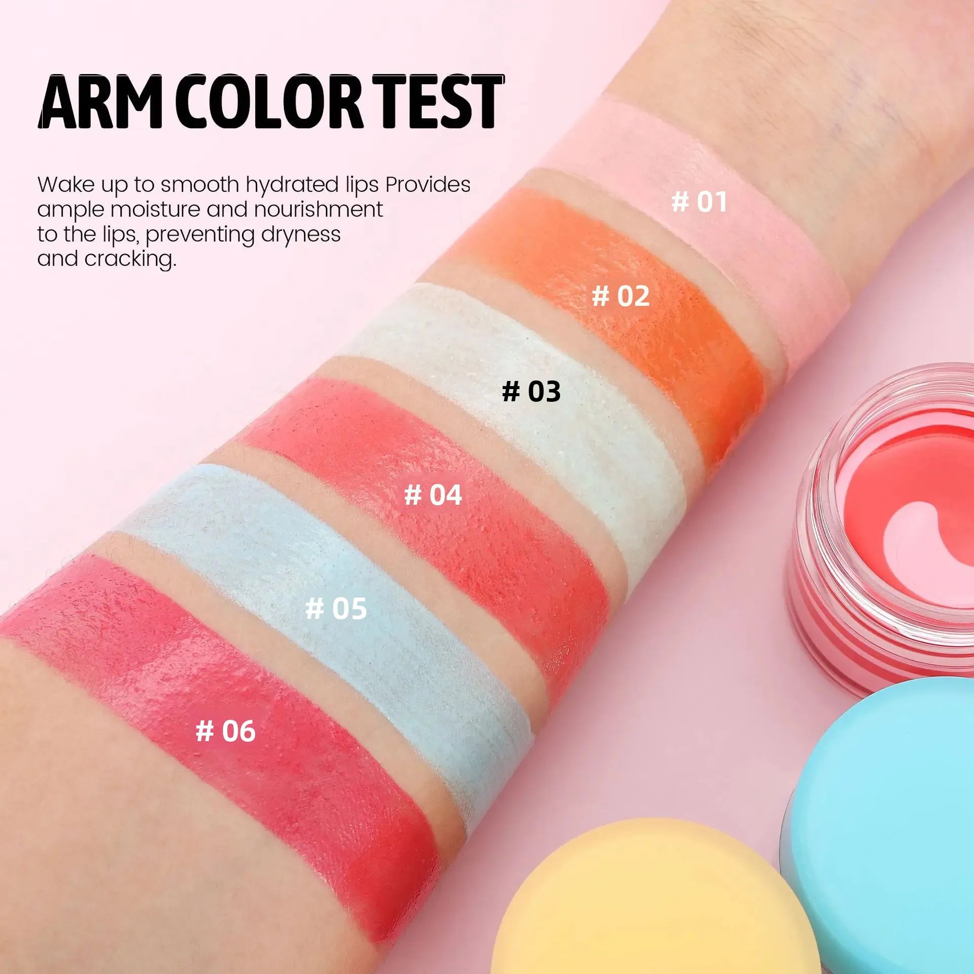 18g Strawberry Lip Balm Hydrating Lip Mask for Night Sleep Fades Lip Lines Plumps & Moisturizes Fruit-Infused Nude Lip Primer