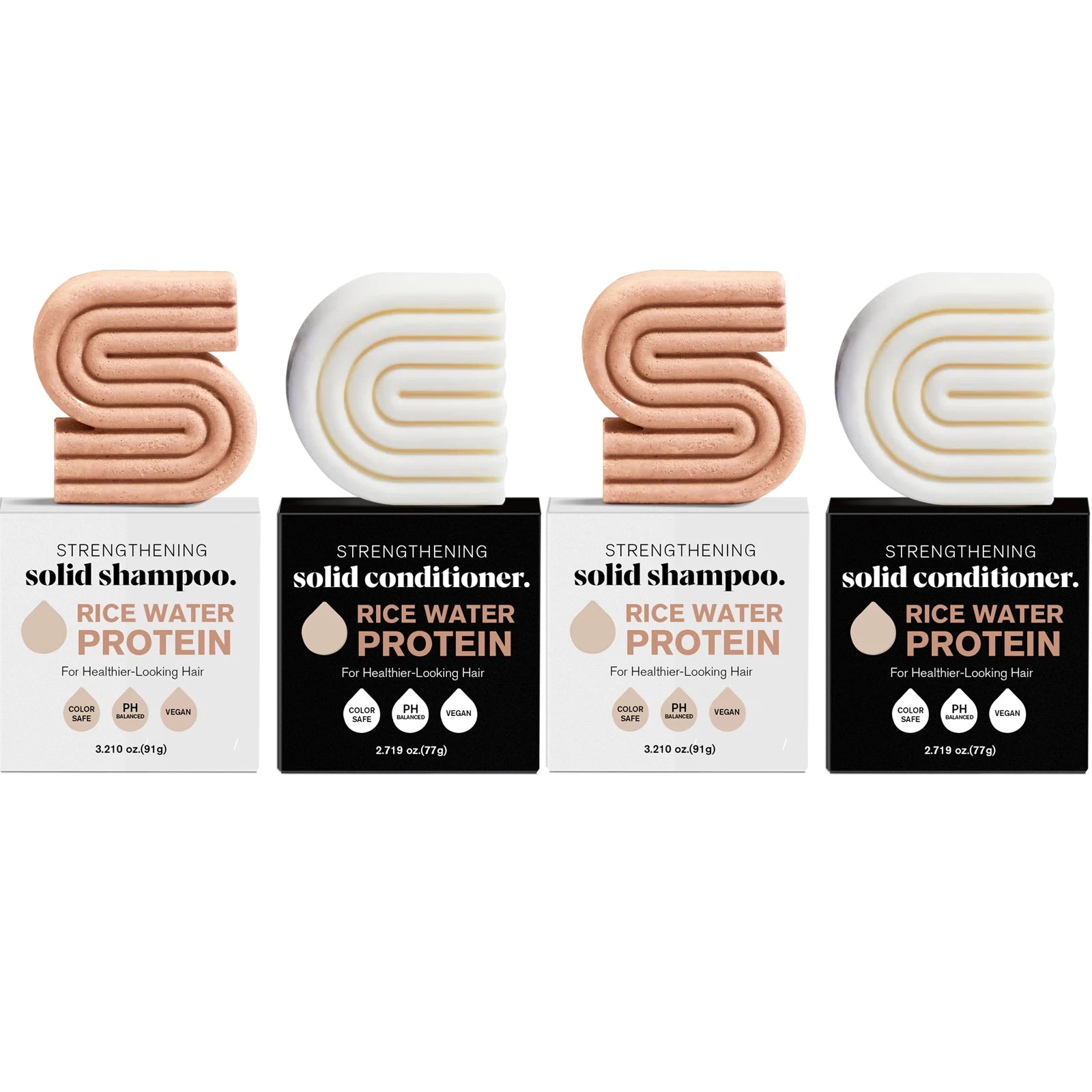 1-3PCS Rice Shampoo & Conditioner Bar Soild Soap for Hair Growth Strengthening Hair Clean Dandruff Nourish Moisturize Hair Care - BlissFully