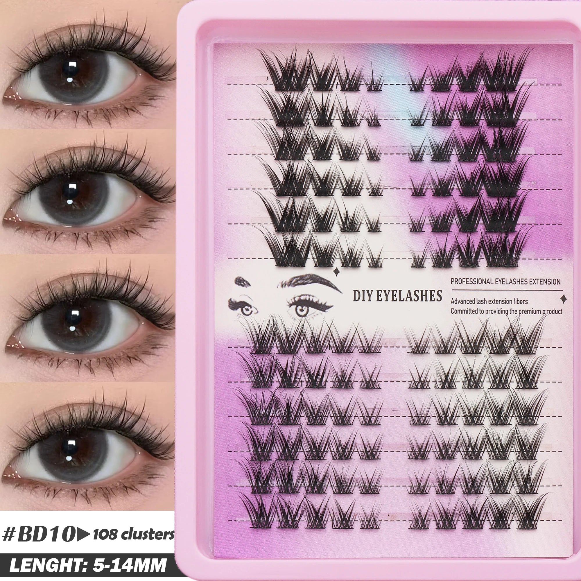 80 cluster Brown Fox Eye Tail False Eyelash wedding party and dates eyelashes  for daily makeup