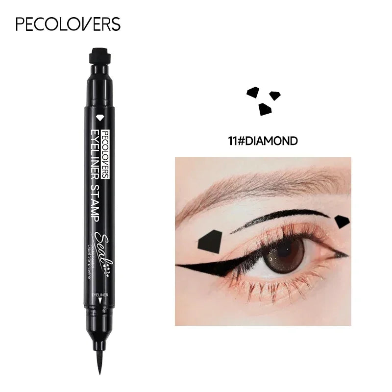 1PC Double-head, Waterproof, Smooth Finish, Quick Eye Makeup, Stamp Eyeliner, Create A Charming Halloween Christmas Eye Makeup