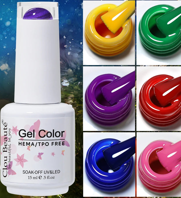 Clou Beaute 15ml HEMA TPO FREE Gel Nail Polish Vernis Semi Permanent UV Nail Art Varnish Lakiery Hybrydowe Manicure Gel Polish