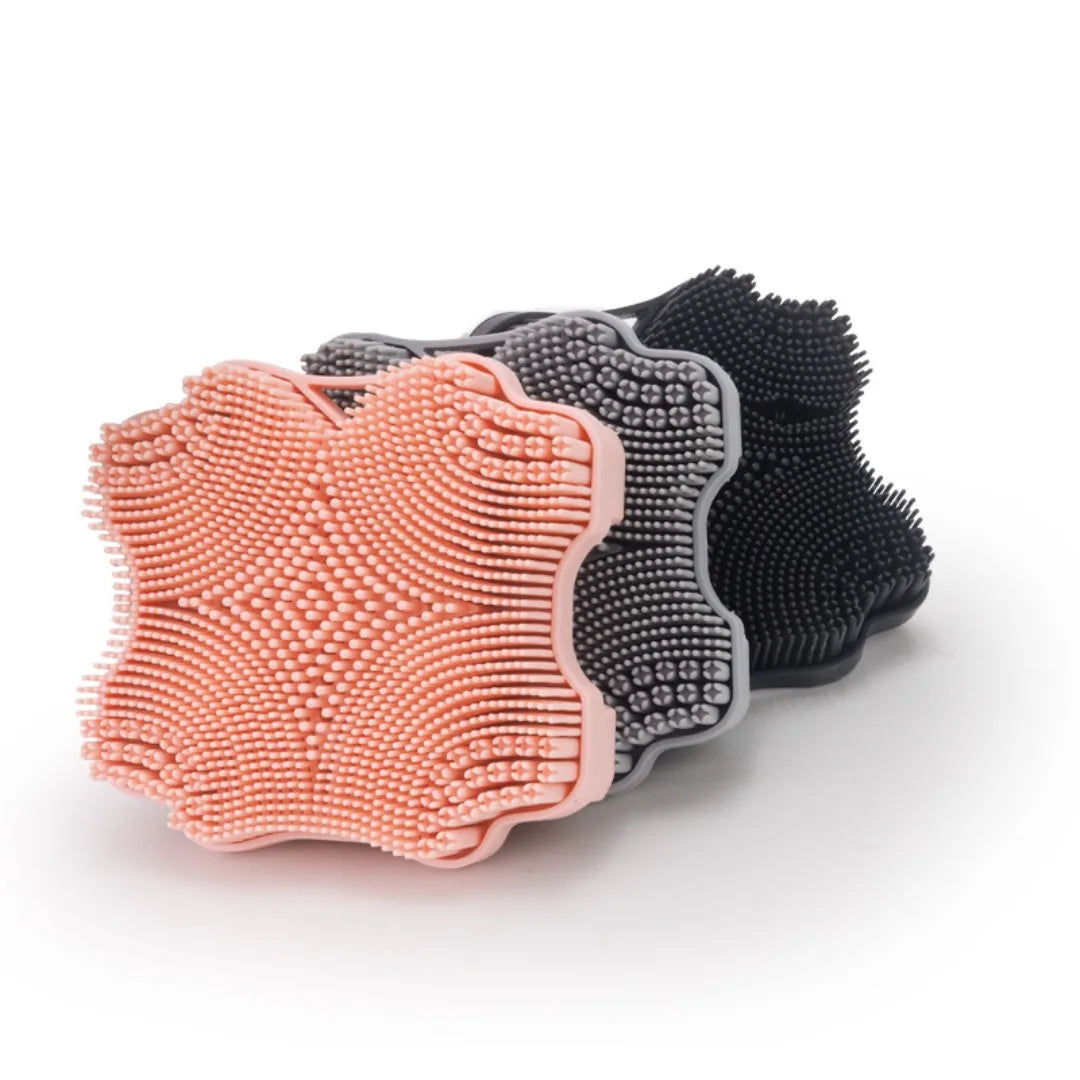 Exfoliating Silicone Bath Brush Cleanser No Slip Silicone Body Scrubber Cleansing Massage Body Care Shower Massage Bathing Brush