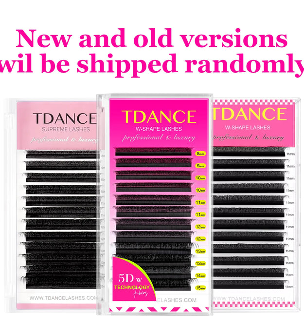 TDANCE 3D 4D 5D 6D Premade Fans Eyelash Extension W Style Faux Mink Natural Soft Bloom Lash Automatic Flowering Volume Eyelashes