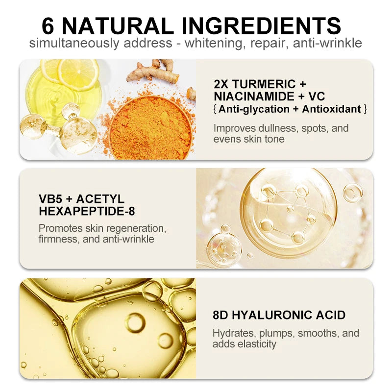 Niacinamide Face Serum Vitamin C Whitening Dark Spot Remover Serum Hyaluronic Acid Moisturizing Essence Facial Skin Care 40ml - BlissFully