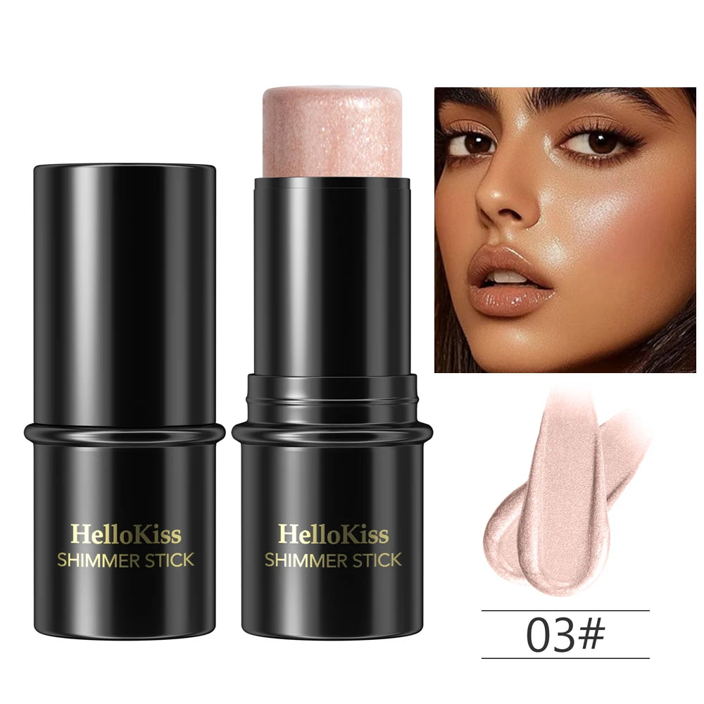 Shimmer Highlighting Bronzer Stick Face Brightening Concealer Pen Long Lasting Corrector Nose Shadow Face Contour Stick Cosmetic