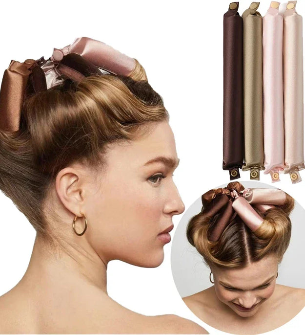 Heatless Hair Curlers Satin Curling Rod Headband No Heat Silk Curls Lazy Hair Rollers Soft Hair Curler to Sleep In Styling Tools