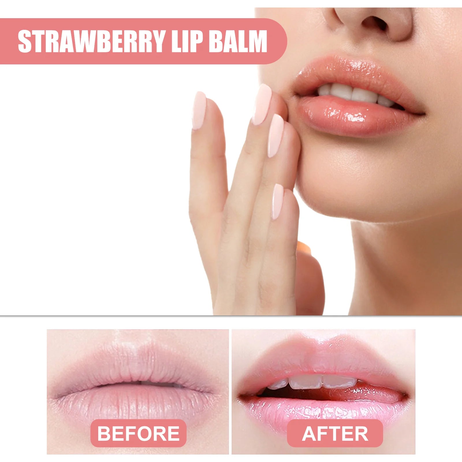7.5g Lip Sleep Mask Night Sleep Maintenance Moisturizing Lip Gloss Bleach Cream Nourishing Lip Care Strawberry Honey