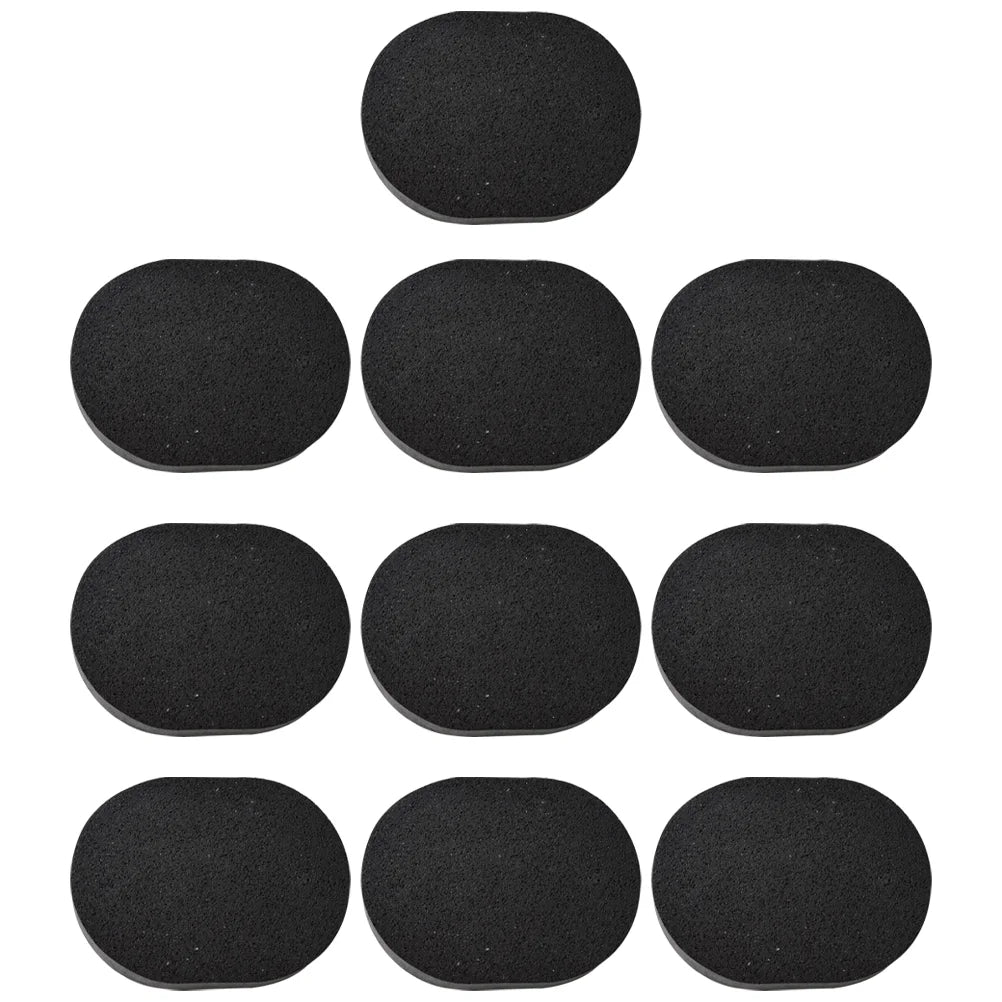 10Pcs Bamboo Charcoal Face Cleansing Sponge Facial Cleaning Pad Skin Cleaning Puff Face Washing Tool Makeup Removal Puff