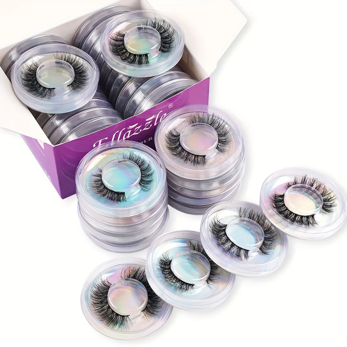 20 Pairs 4 Styles Wispy Faux Mink False Eyelashes Mixed Dramatic Thick Curled Fluffy Strip lashes Multipack for Eyes Makeup Sets