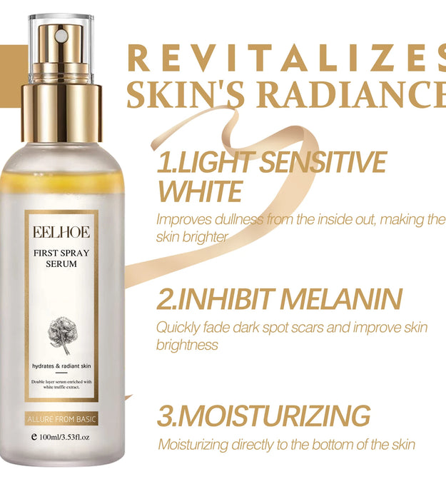 Facial Serum White Truffle Moisturizing Spray Melanin Correcting Glow Serum Fade Dark Spot Shrink Pores Brightening Skin Care