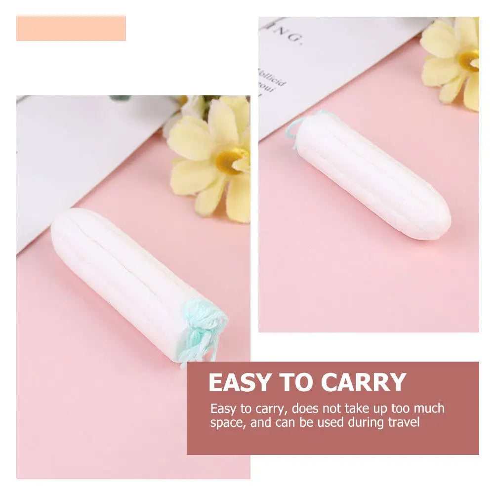 50Pcs Sanitary Tampons Cotton High-Grade Material Finger Push- Day Night Use Female Menstrual Supplies Comfortable