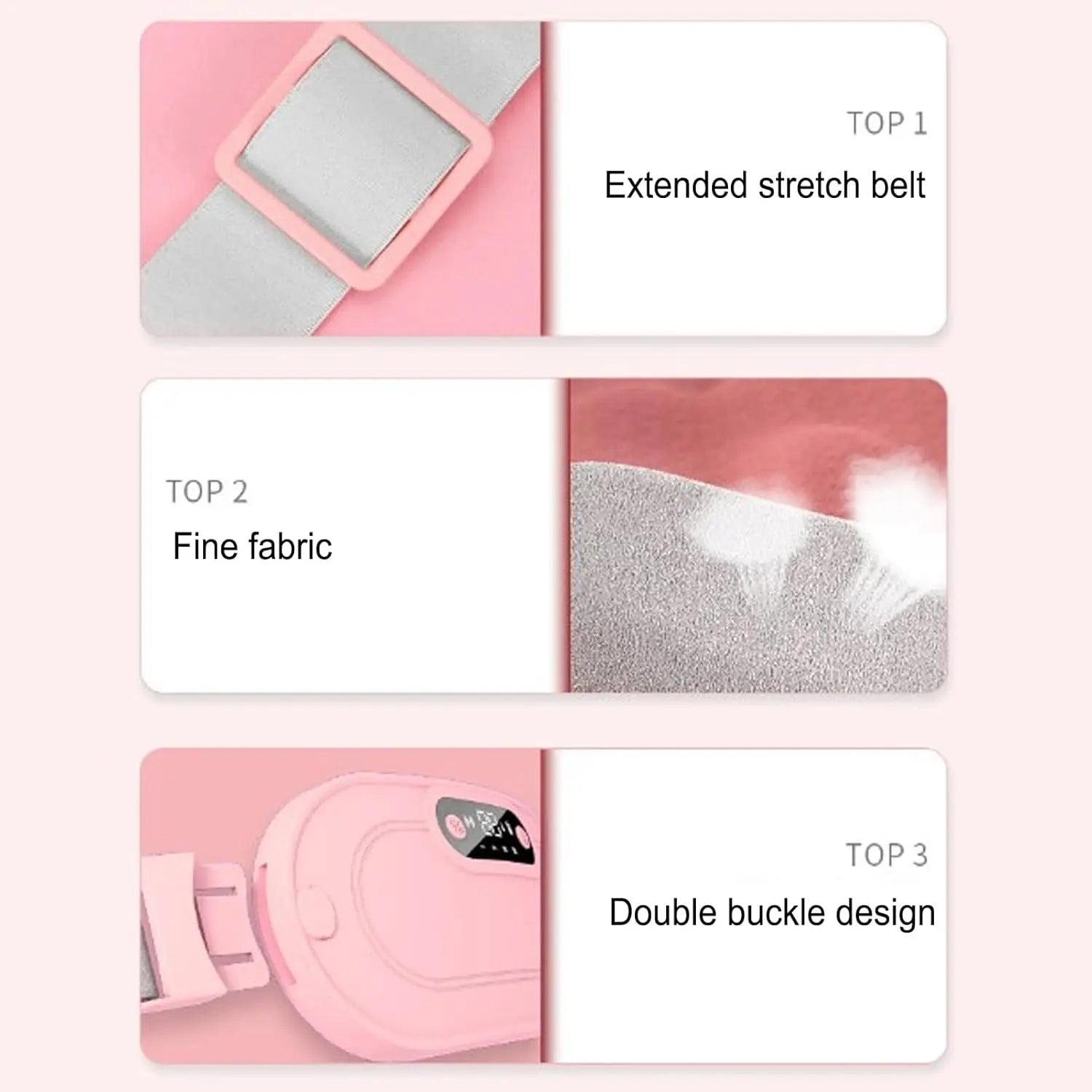 Heating Pad for Period Cramps, 5000 mAh Large Capacity, 5-10h Working Time, Portable Cordless Menstrual Heating Pad with 3Heat L