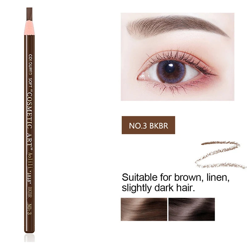 Tear Off Pull Line Eyebrow Pencil, Not Sharpen Need Eyebrow Pencil, Natural Color Rendering, Sweat Proof And Smudge Proof Eyebro
