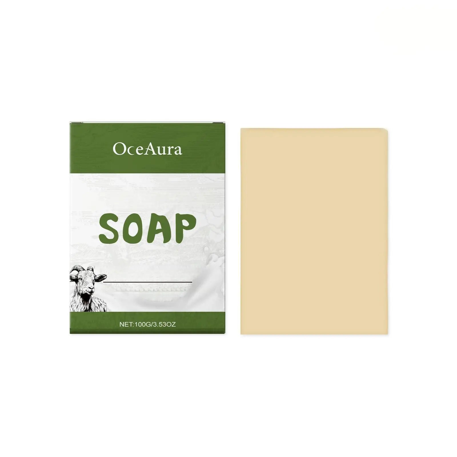 OceAura Goat Milk Soap Professional Skin Cleaning Deep Hydration Body Care Natural Organic Coconut Oil Handmade Bath Soap Bar