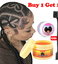 Edge Control Gel Set Hair Braiding Gel Biotin Anti Break Hair Wax Non-Greasy Hair Styling Cream Anti-Frizz Wax Stick For Wig - BlissFully