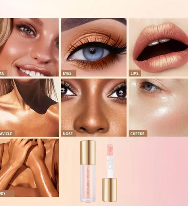 Liquid Highlighter, Moisturizing Liquid Illuminator for Face & Body, High Glossy Finish, Natural Glow Liquid Luminizer