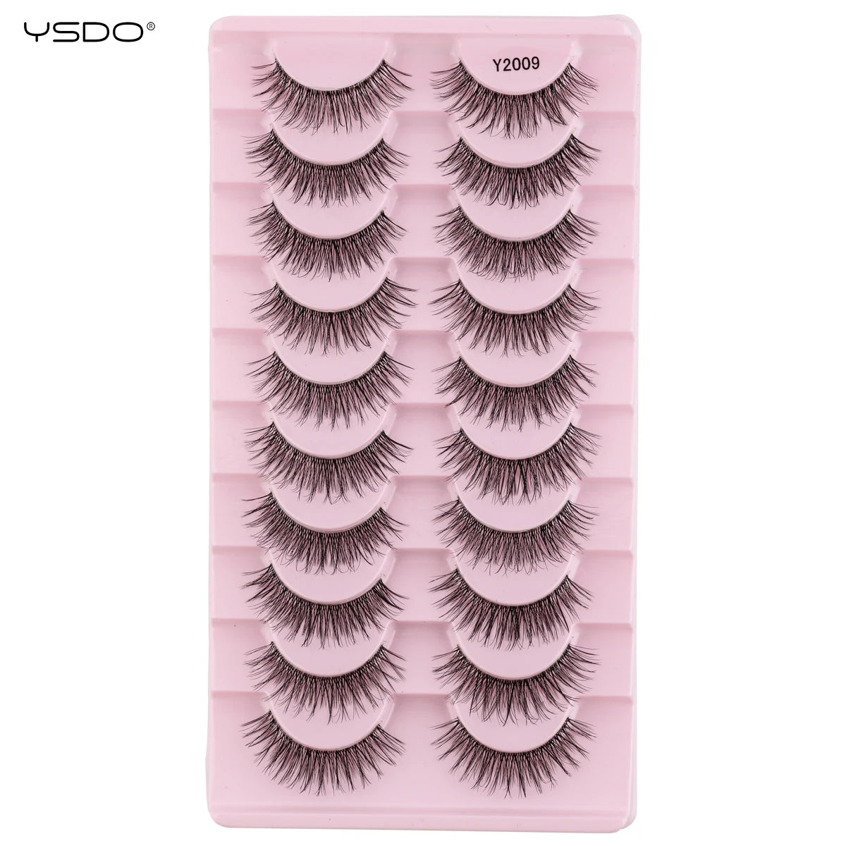 YSDO Natura Cat Eye Lashes 3/10 Pairs Faux 3d Mink Eyelashes Reusable Fake Eyelashes Tools Soft Wispy False Lashes maquillaje