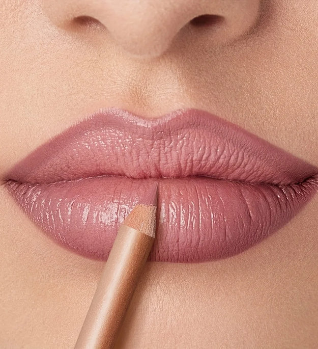 Matte Lip Liner Pencil Nude, Long-Lasting Waterproof, Smudge-Proof, Precise Outline, Smooth Creamy Formula