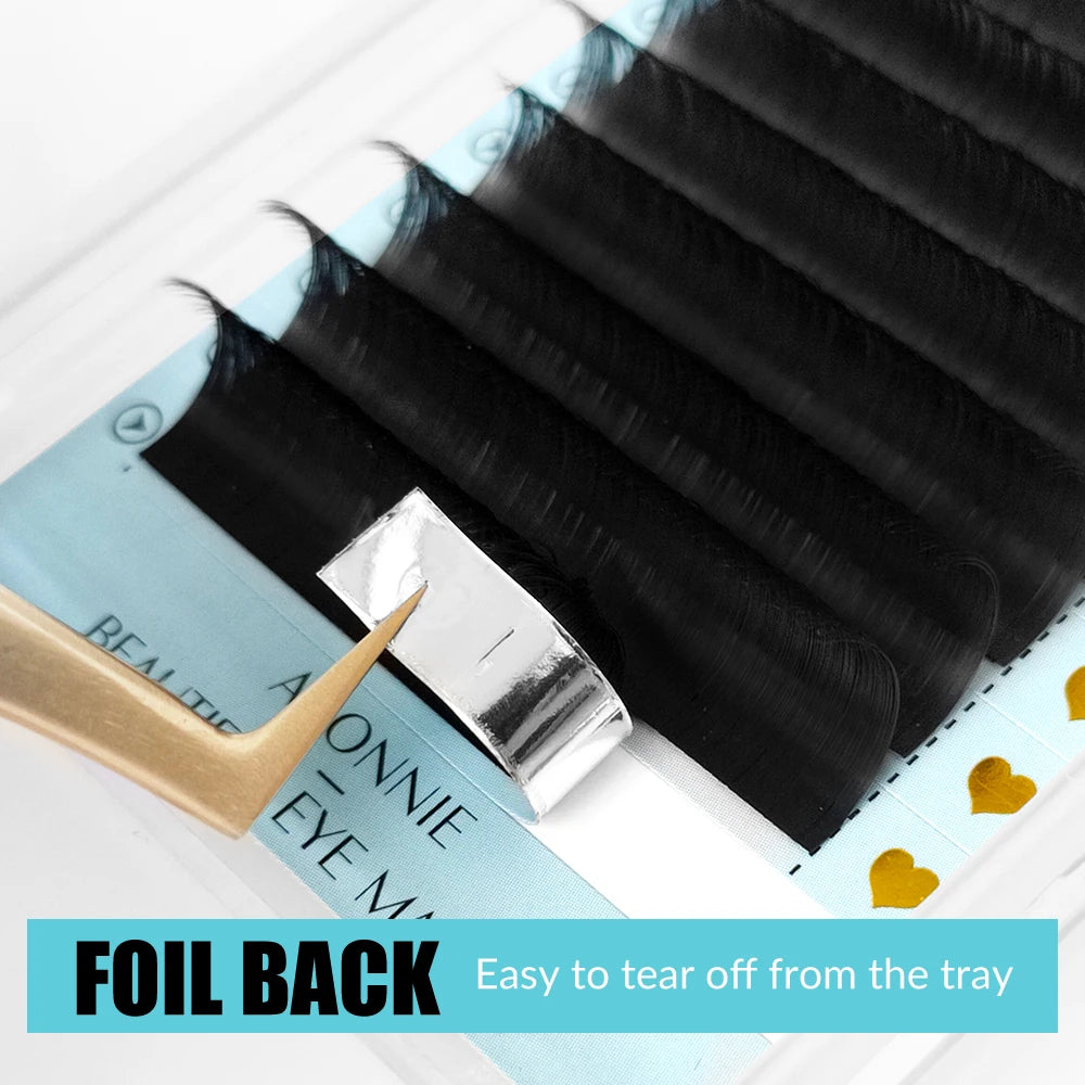 Abonnie Cashmere Lashes Classic Eyelash Extensions Russian Volume Matte Black Eyelashes