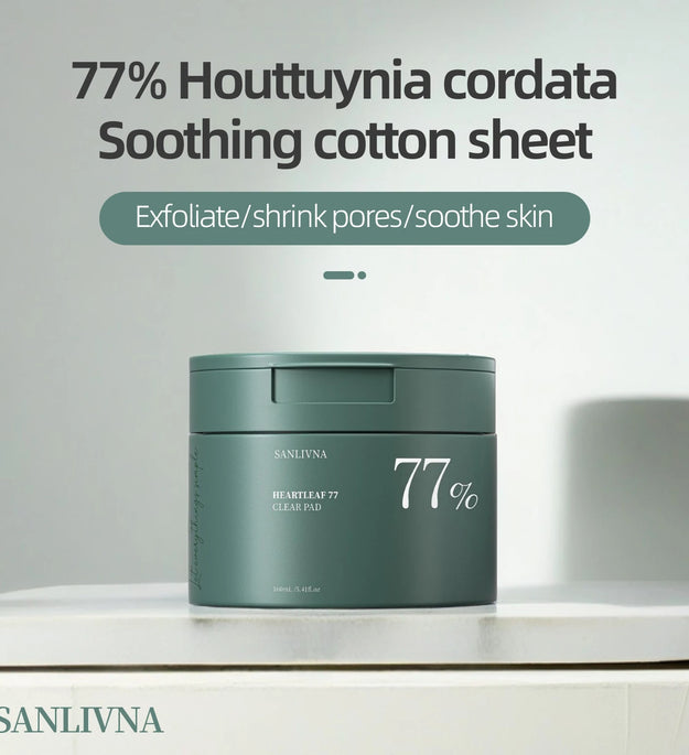 Heartleaf 77 Toning Cotton Moisturizing Pore Care Centella Asiatica Extract Moisturizing Skin Care Cotton Moisturizing Face