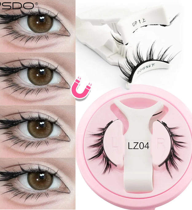 YSDO 1Pair Glue-free Magnetic Eyelashes Natural 3D Mink Eyelashes 2025 New Reusable Sensitive Eye Friendly Magnet Eyelash Kit
