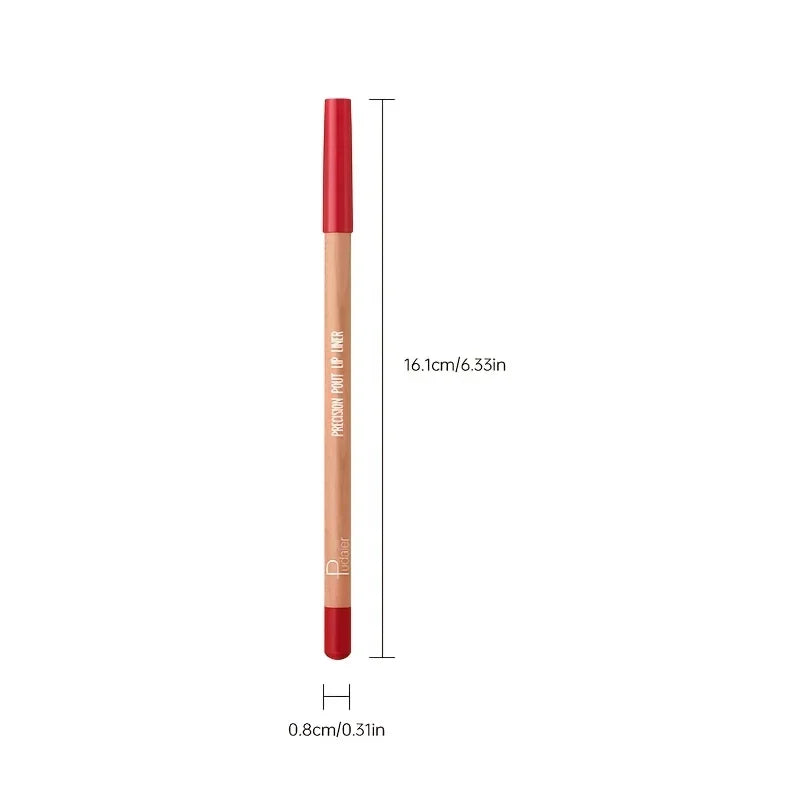 Matte Lip Liner Pencil Nude, Long-Lasting Waterproof, Smudge-Proof, Precise Outline, Smooth Creamy Formula