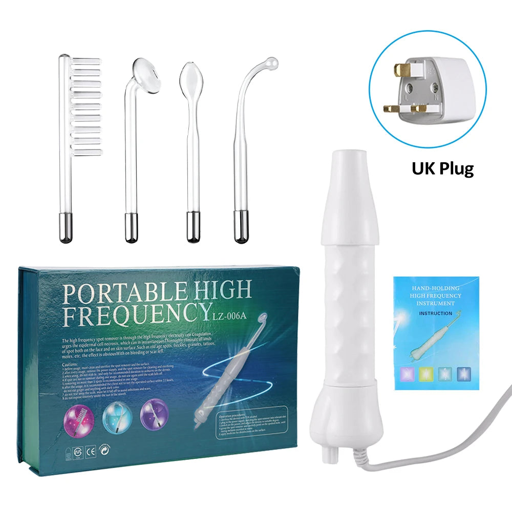 Electric Skin Therapy Wand Machine 4 In 1 Handheld Face Skin Beauty Tools for Acne Massage Skin Tightening Wrinkle Reducing