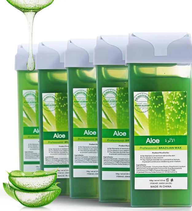 Roll on Wax Refill Painless Wax Roll On For Hair Removal Depilatory Wax Warmer Cartridge For Aloe Wax  Bikini Body Hair Removal