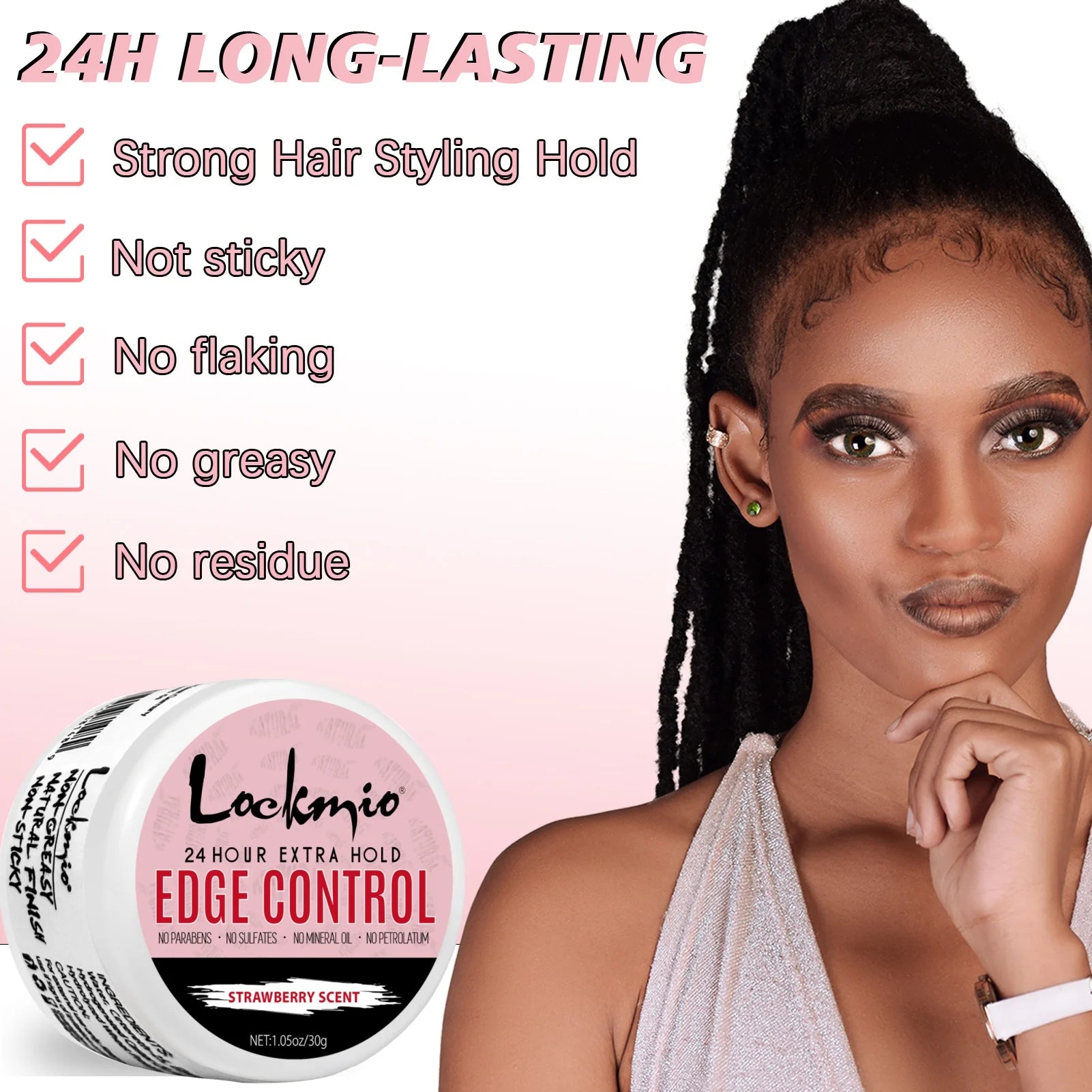 Women and Kid 30g Edge Control Gel Long Lasting Hold Control Wax Natural Finishing Anti-frizz Hair Wax Smoothing Styling Pomade - BlissFully