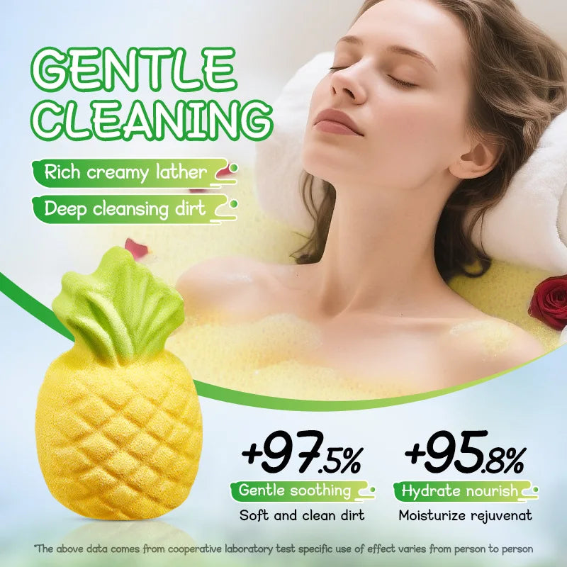 Pineapple Scented Bath Salt Balls Floating Ball Clean Fragrant Bath Salt Balls for Aromatic Bathing