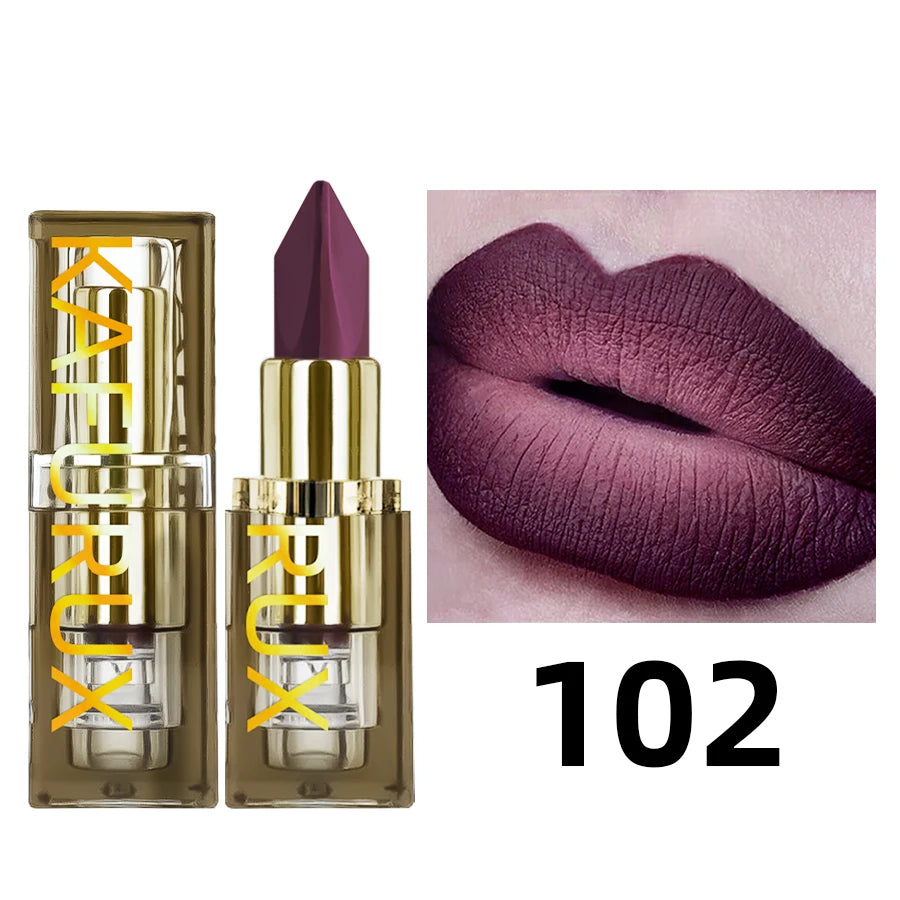 6 Color  Glitter Two-tone Lipstick Purple Black Matte1pc Lipsticks Cosmetics Easy to use Lip Tint Makeup Lip Beauty Red Pigment