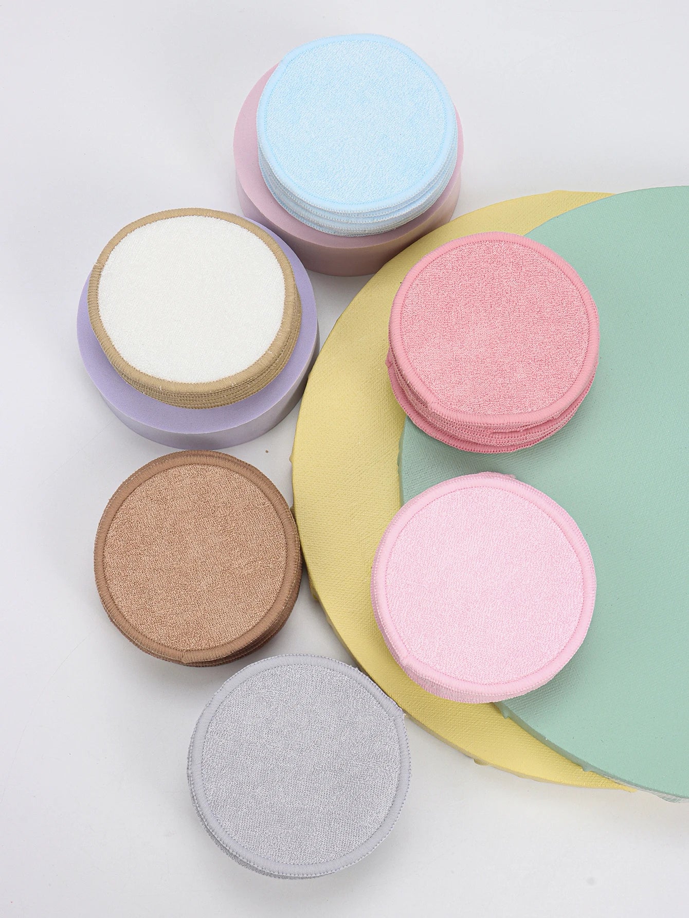Bamboo Fiber Makeup Remover Pads 7/14/21/28 Pieces, 7-Day Mass Sale Soft Reusable Cotton Makeup Remover Pads for Face Cleanser