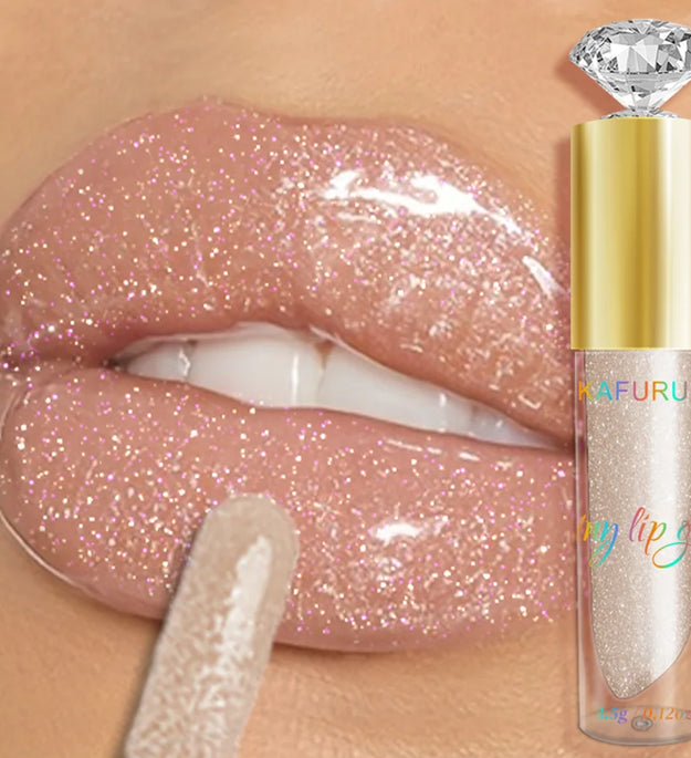 9 Colors Moisturizing Diamond Shimmer Glitter Lip Gloss Makeup Sparkling Glitter Liquid Lipstick  Pearl Lip Gloss Sexy Lip